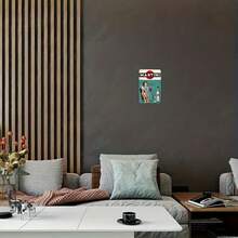 复古金属马提尼鸡尾酒风格标志 - 蓝色装饰墙艺术，适用于酒吧、大学宿舍、家庭和工作室 - 中等尺寸，耐用材质，非常适合男人的洞穴和礼物 - 彩色 - 查看 10