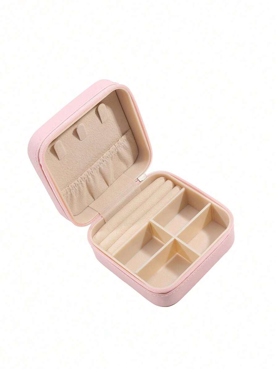 Heart Portable Travel Item Storage Box Earnail Ring Ring Small Jewelry