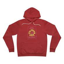 Primp Presents: California Love Surf Camp Unisex Sponge Fleece Pullover Hoodie - Đỏ - Xem 4