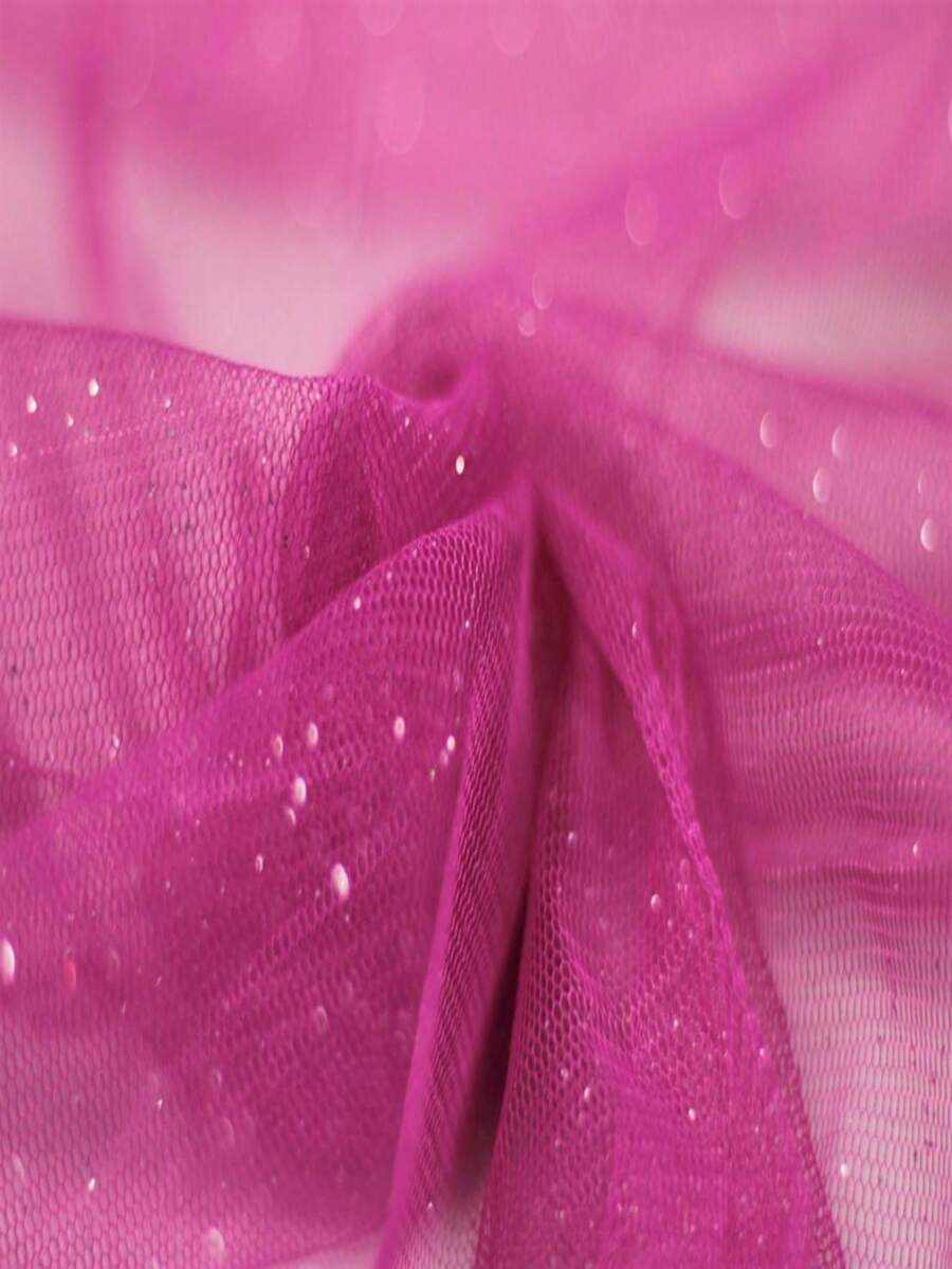 3 Meters Of Tulle Fabric With Glitter (3m X 1.45m) - 粉紅色 粉紅色 - 查看 1