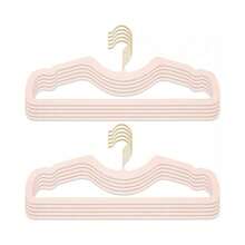 50/10/5/1件套新款短颈衣架防滑植绒衬衫衣架短颈简约节省空间衣架裙子裤子鞋子牛仔裤靴子裙子 - 彩色 - 查看 1