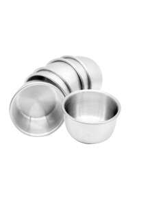 1/6pcs Diameter Stainless Steel Condiment Portion Cups Appetizer Plates Soy Sauce Bowl Serving Saucer Dish Dipping Sauce Cup,Stainless Steel Fruit Tea Trays,Sauce Pan Mini Melting Pot Stainless Steel Steak Sauce Cup Korean Style Dipping Dish With Handle Restaurant Seasoning Cups Tomato Dipping Bowl Sauce Cup With Handle Stainless Steel,School Supplies