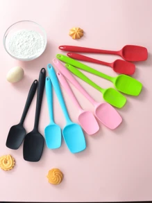 Silica Gel Spatula One High Temperature Resistance Square Head T-Type Spatula Cream Mixing Spatula Baking Tool Full Package Cream Spatula - Multicolor - View 1