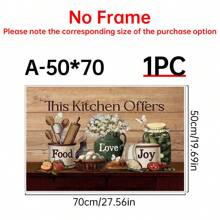 1 件复古房屋白色花朵厨房用具此厨房提供食物帆布基督教墙艺术帆布墙艺术艺术品家居装饰卧室客厅浴室无框海报礼物生日毕业厨房装饰