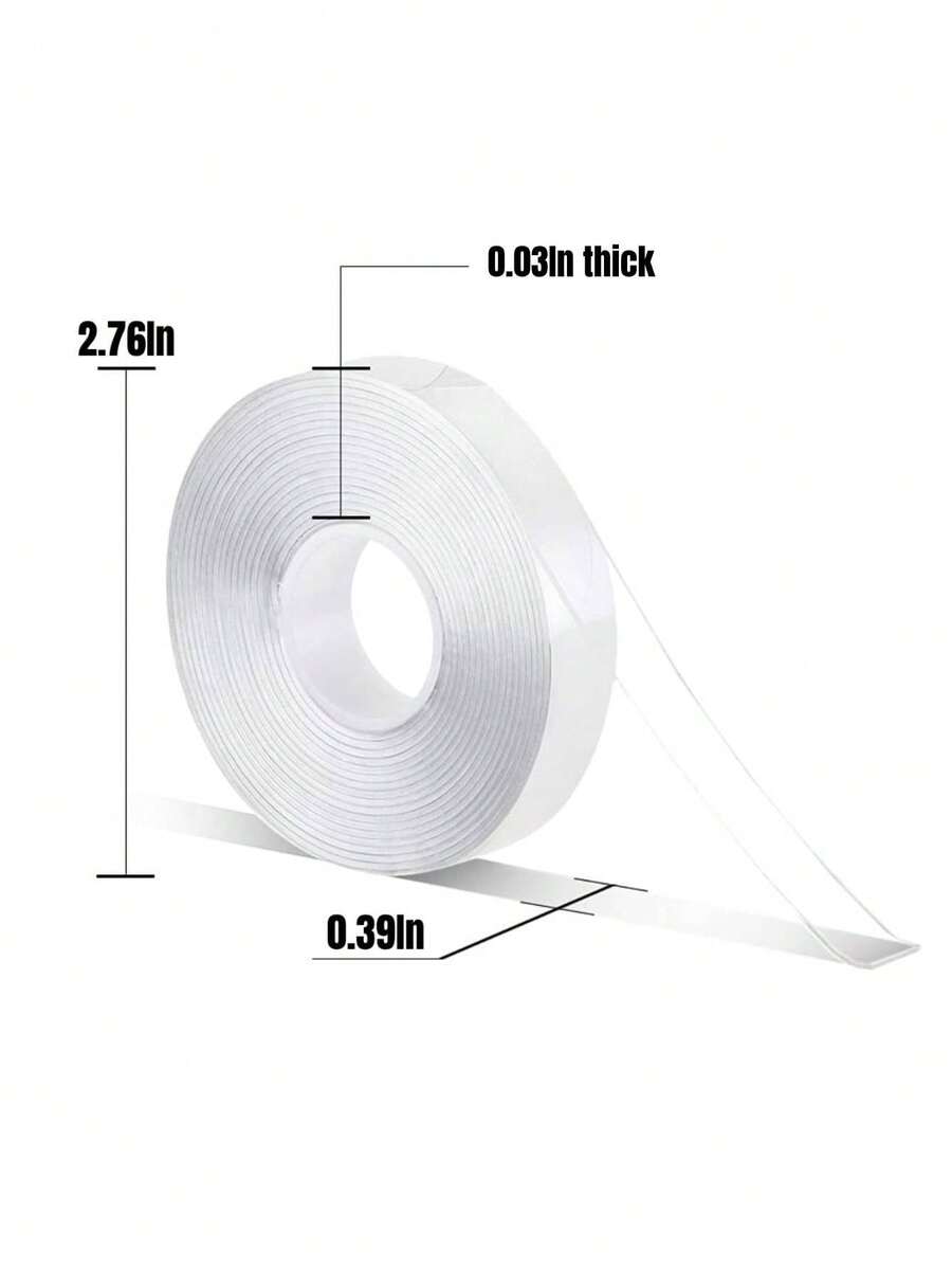 16.5ft Heavy Duty Removable Double Sided Adhesive Tape Clear