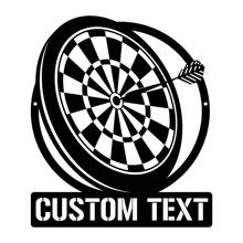 Nghệ thuật treo tường bằng kim loại hình phi tiêu tùy chỉnh, Biển tên người chơi phi tiêu được cá nhân hóa, Đồ trang trí tường nhà, Phòng phi tiêu bằng kim loại, Quà tặng bảng phi tiêu, Nghệ thuật treo tường bằng kim loại hình phi tiêu tùy chỉnh - màu đen - Xem 14