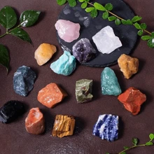 1Pc Natural Rocks For Tumbling Gemstone Raw Crystals Rough Stones Reiki Crystal Healing - Multicolor - View 6