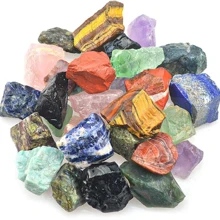 1Pc Natural Rocks For Tumbling Gemstone Raw Crystals Rough Stones Reiki Crystal Healing - Multicolor - View 1