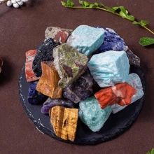 1Pc Natural Rocks For Tumbling Gemstone Raw Crystals Rough Stones Reiki Crystal Healing - Multicolor - View 5