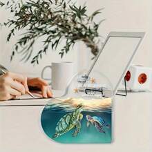 1pc Heart-Shaped Acrylic Sign With Turtle Design - 'Every Day Is A New Beginning Desktop Plaque - Perfect For Home, Office, Room - Ideal Gift For Friends, Family & Couples Birthday - Transparent - View 3