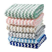 Pack de 5 paños de cocina a rayas, lavables, reutilizables, superabsorbentes para cocina, baño