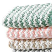 Pack de 5 paños de cocina a rayas, lavables, reutilizables, superabsorbentes para cocina, baño