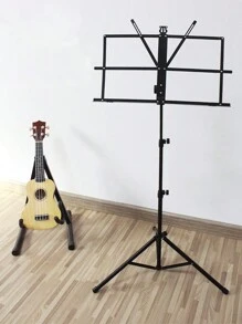 Atril Ajustable Plegable Portátil Para Partituras De Música - Negro - Ver 3