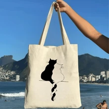 CATS TANGLED 100% Cotton Ecobag - trắng - Xem 2