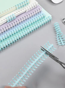 5 件装这款玫瑰红色 A4B5 圆孔装订条活页夹可为您的文件增添一丝优雅气息 颜色随机 - 彩色 - 查看 6