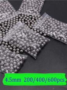 200/400/600pcs Stainless Steel Ball Bearings, 4.5mm (0.18 Inch) Size, For Slingshots, Hunting, Industrial Materials, Bicycle Bearings, Mirror Polished & Hardened