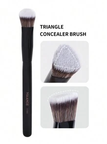 MAANGE 3pcs Professional Makeup Brush Set With Paper Box,Makeup Brush With Foundation Brush Blush Brush Concealer Brush,Makeup Tools With Soft Hair And Fluffy For Easy Carrying,Brush For Travel,Gift For Women&Girls - 黑色 - 查看 9