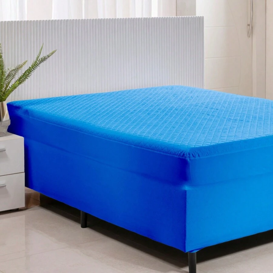 Waterproof Mattress Protector Box Double Mattress Cover - Xanh đậm - Xem 1