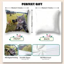 1 Vỏ gối in ảnh cá nhân hóa tùy chỉnh, Vỏ gối tùy chỉnh hình chân dung thú cưng mèo/chó, Thích hợp cho Giáng sinh và ngày lễ tình nhân Vỏ gối trang trí, Vỏ gối mềm mại và thoải mái một mặt cho mùa thu/đông - Nhiều màu - Xem 3