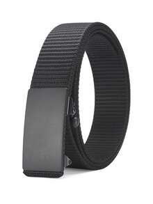 Thắt lưng nam bằng nylon có khóa tự động, thắt lưng nam thường ngày, không có lỗ vô hình, quà tặng ngày lễ tình nhân và trang phục hàng ngày - Nhiều màu - Xem 6