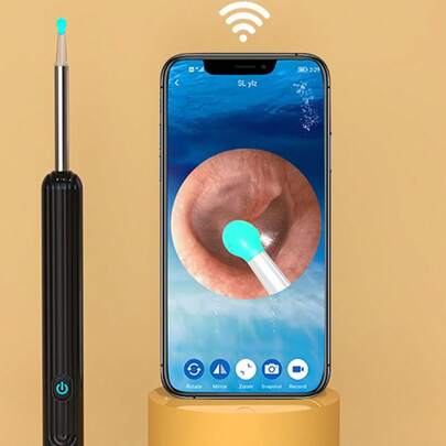 Mejore su rutina de cuidado de oídos con este kit de limpieza de oídos con cámara HD de 1080P: juego de 7 piezas para oídos y otoscopio inalámbrico de 6 luces compatible con iPhone, iPad y Android