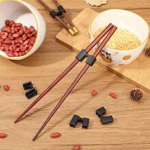 5PCS Reusable Chopstick Helpers Training Chinese Chopsticks Trainer Holder For Adouts Beginner Trainers Or Learner,School Supplies - Black - View 5