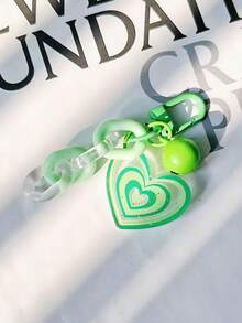 1pc 彩色多巴胺钥匙扣，甜心马卡龙色链，爱情循环，Y2K 风格，酷炫，辣妹风格，Ins 风格，专为女孩设计，时尚简约 - 彩色 - 查看 13