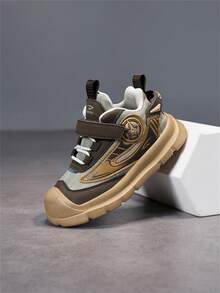 1 Đôi giày trượt ván da trẻ em Unisex, thời trang, chống trượt, nhẹ, thường ngày cho trường học và thể thao - màu nâu - Xem 2