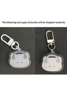 1入組白色TPU卡通可愛耳機保護殼，貓咪圖案，配有掛飾，適用於蘋果耳機 - 彩色 - 查看 8