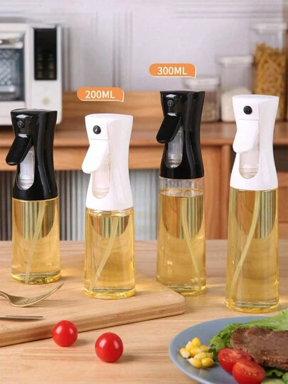 1pc 200/300/500ML Oil Sprayer,Continuous Spray Bottle - Plastic Water Mister Sprayer,Oil Spray Bottle Household Kitchen Air Fryer Oil Spray Bottle Atomizing Mist Cooking Oil Spray Can Oil Spray Bottle,Thumb-Operated, High Pressure, Fine Mist, Odorless,Portable