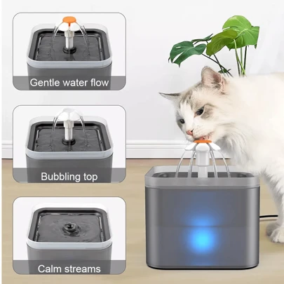 NetHong Cat/Dog Lover Gift And Dog/Cat Mom Love Pet Cat Lover And Cat Mom Love Fountain 2L Water Bowl Clean Purified Drinking Water Automatic Dispenser