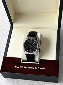 Pablo Raez 1 pieza Reloj vintage de hombre de color negro y plateado, resistente a la corrosión, de acero inoxidable de lujo, resistente al agua hasta 50M, con movimiento de cuarzo, accesorio de verano para hombre