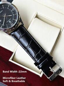 Pablo Raez 1 pieza Reloj vintage de hombre de color negro y plateado, resistente a la corrosión, de acero inoxidable de lujo, resistente al agua hasta 50M, con movimiento de cuarzo, accesorio de verano para hombre