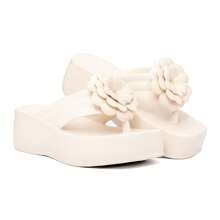 EVVA HIT Women's Platform Flip Flops Super Light And Soft EVA Heel Women's Platform Sandals Women's Clogs Women's Flat Sandals Women's Sandals - 香檳色 - 查看 2