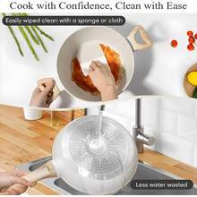 12pcs Pots And Pans Set NonStick Kitchen Cookware SetsInduction Cookware Nonstick GraniteCooking Set With Frying PansSaucepans, Steamer Silicone ShovelSpoon & Tongs With Glass Lids  (Black/White) - trắng - Xem 9