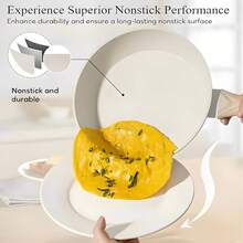 12pcs Pots And Pans Set NonStick Kitchen Cookware SetsInduction Cookware Nonstick GraniteCooking Set With Frying PansSaucepans, Steamer Silicone ShovelSpoon & Tongs With Glass Lids  (Black/White) - trắng - Xem 6