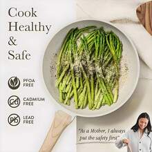 12pcs Pots And Pans Set NonStick Kitchen Cookware SetsInduction Cookware Nonstick GraniteCooking Set With Frying PansSaucepans, Steamer Silicone ShovelSpoon & Tongs With Glass Lids  (Black/White) - trắng - Xem 11