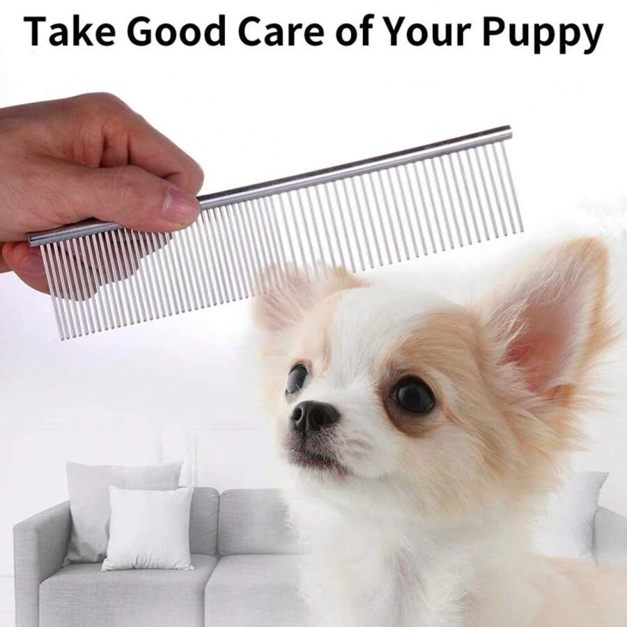 Pet Dematting Comb Stainless Steel Pet Grooming Comb For Dogs And Cats