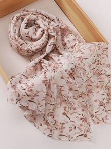 Al Najma 1 件女士雪纺花卉数码印花头巾/盖头围巾 - 彩色 - 查看 18