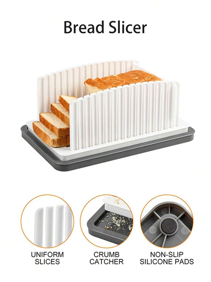 New Upgrade Bread Slicer Adjustable Width Detachable Foldable And