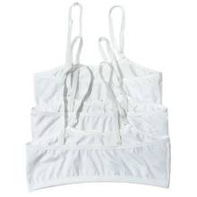 Reinforced Children's Top With Adjustable Straps, 8 To 12 Years Old, Plain Microfiber - 白色 - 查看 2