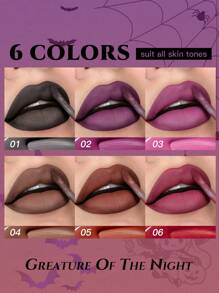 Ushas, Liquid Lip Gloss Matte Lipstick Misty Black Lip Honey Long Lasting Easy To Color Moisturizing Holiday Party Lipstick Valentine's Day Gifts - #05 - 查看 3
