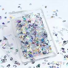 1 Bag Holographic Glitter English Alphabet Flakes For Epoxy Resin Filling Laser Letter Sequins For Resin Filler Silicone Mold Handmade DIY - Multicolor - View 5