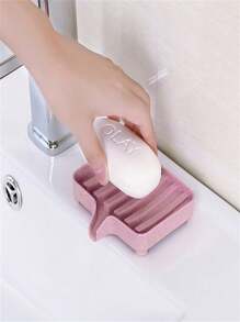 1pc/2pcs Household Multi-Color Simple Circular Drainage Soap Box, Soap Rack, Wheat Straw Material, Stepped Drainage Soap Box Cup Drainage Rack, Can Be Used In Bathrooms, Kitchens, Living Rooms, Bathrooms And Other Places, Can Be Used To Place Watches, Jewelry, Water Bottles, Bathroom Ornaments