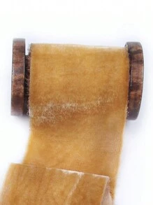 1pc Handmade Frayed Edging Velvet Suede Cloth Ribbon For Wedding Invitation Wrapping Bouquets Birthday Party Decorations Gifts Christmas & Thanksgiving Decorations, Gift Wrapping, Wedding Bouquets (Spool Not Included)