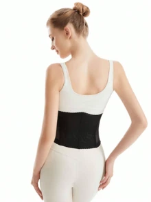 1pc, Outdoor Sports Fitness Women's Plastic Belt, Adjustable Buckle Plastic Belt, Waist Protection Belt, Abdominal Plastic Belt - Black - View 6