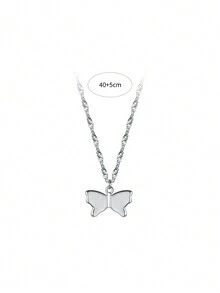 1 chiếc vòng cổ mặt bướm bằng bạc Sterling S925, dây chuyền xương đòn hình bướm tinh xảo sang trọng, vòng cổ thanh lịch tối giản làm quà tặng - Loại bướm - Xem 3