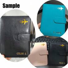 [Personalizado] Porta pasaporte personalizado con nombre, se puede dar como regalo de Navidad a la familia, porta pasaporte actualizado con ranuras para tarjetas, cartera de viaje RFID para hombres/mujeres/familia y negocios, de moda, compacta, conveniente, fácil de transportar, esencial para viajar
