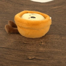 1PC Mô phỏng thực phẩm Trứng Tart Đồ chơi sang trọng Ba lô Mặt dây chuyền Trang trí bàn ăn - Màu vàng - Xem 4