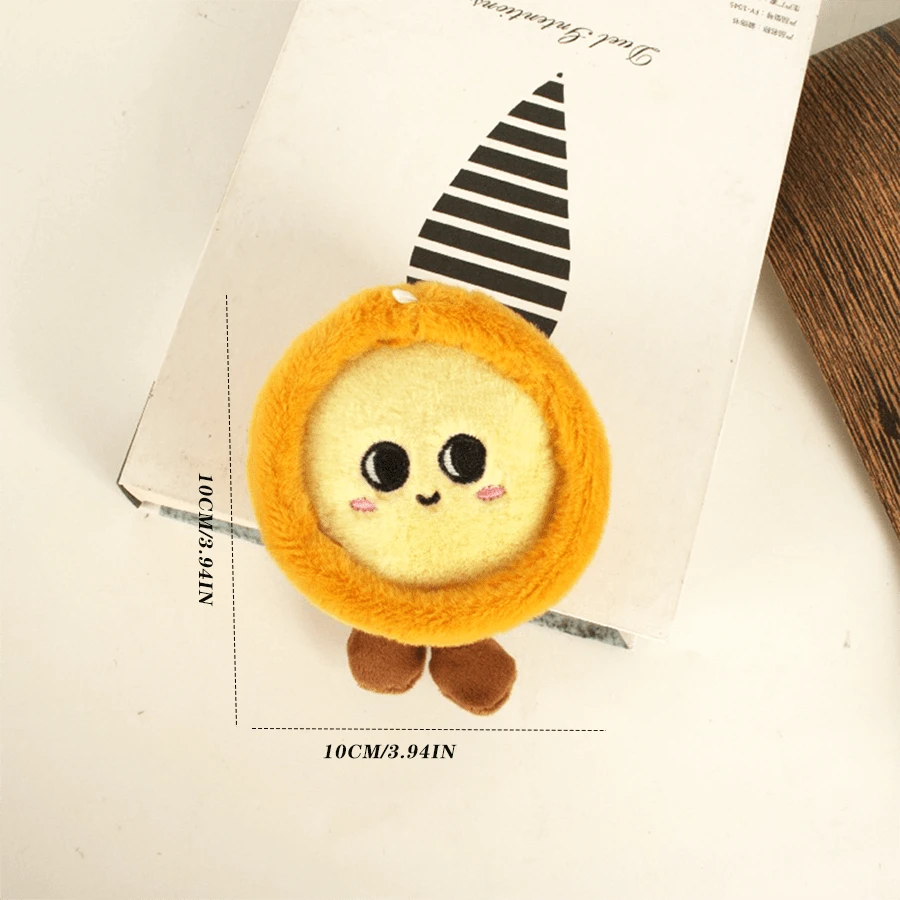 1PC Mô phỏng thực phẩm Trứng Tart Đồ chơi sang trọng Ba lô Mặt dây chuyền Trang trí bàn ăn - Màu vàng - Xem 1
